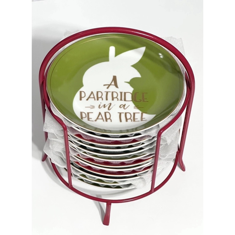 Crate & Barrel 12 Days of Christmas Appetizer Plates